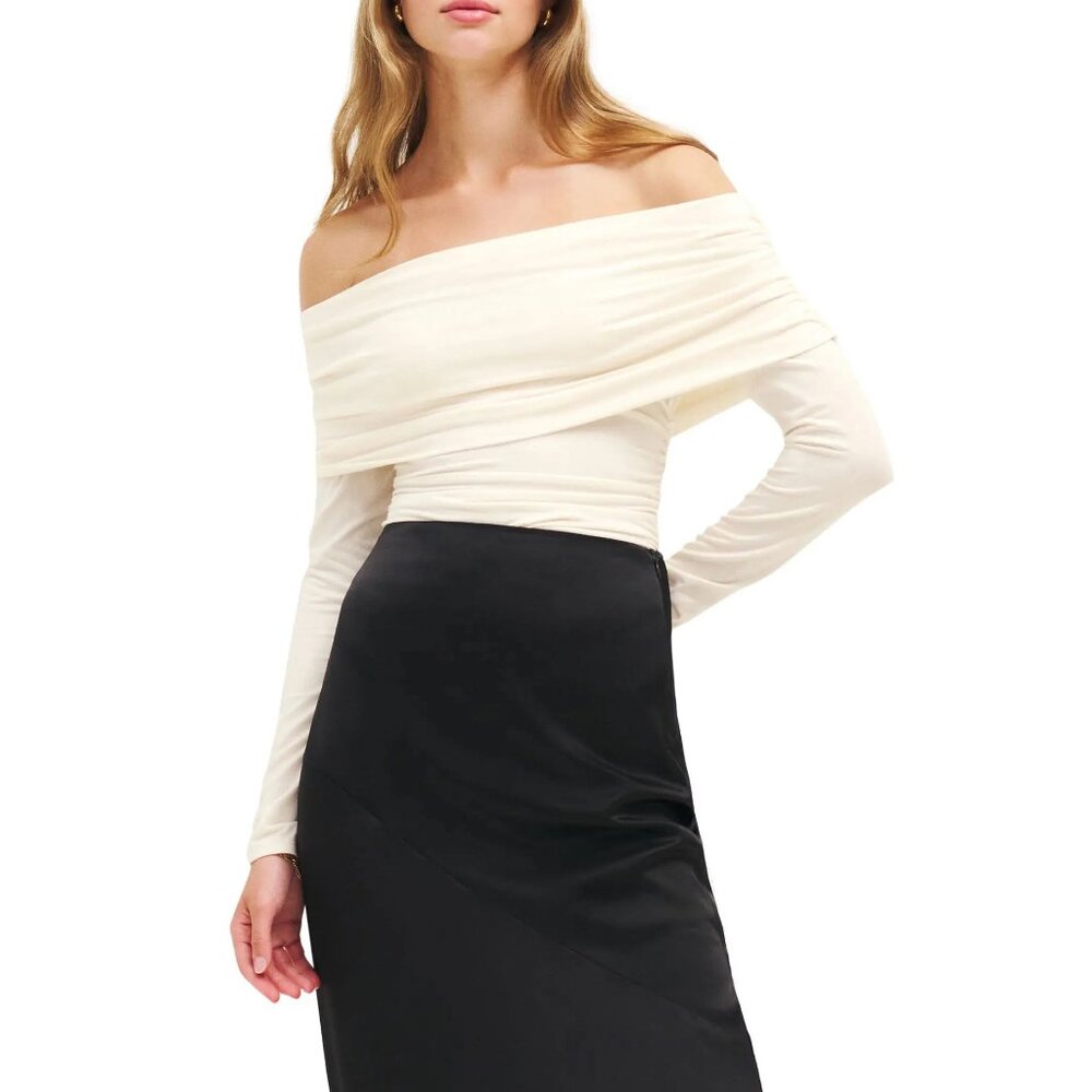 NWOT Reformation Florentina Knit Top in Cream, Size S, $128